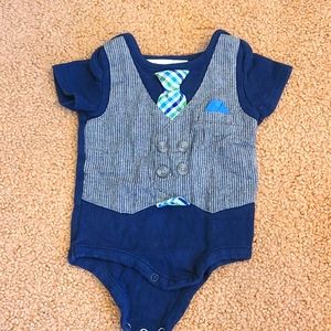 Faux Suit Baby Onesie